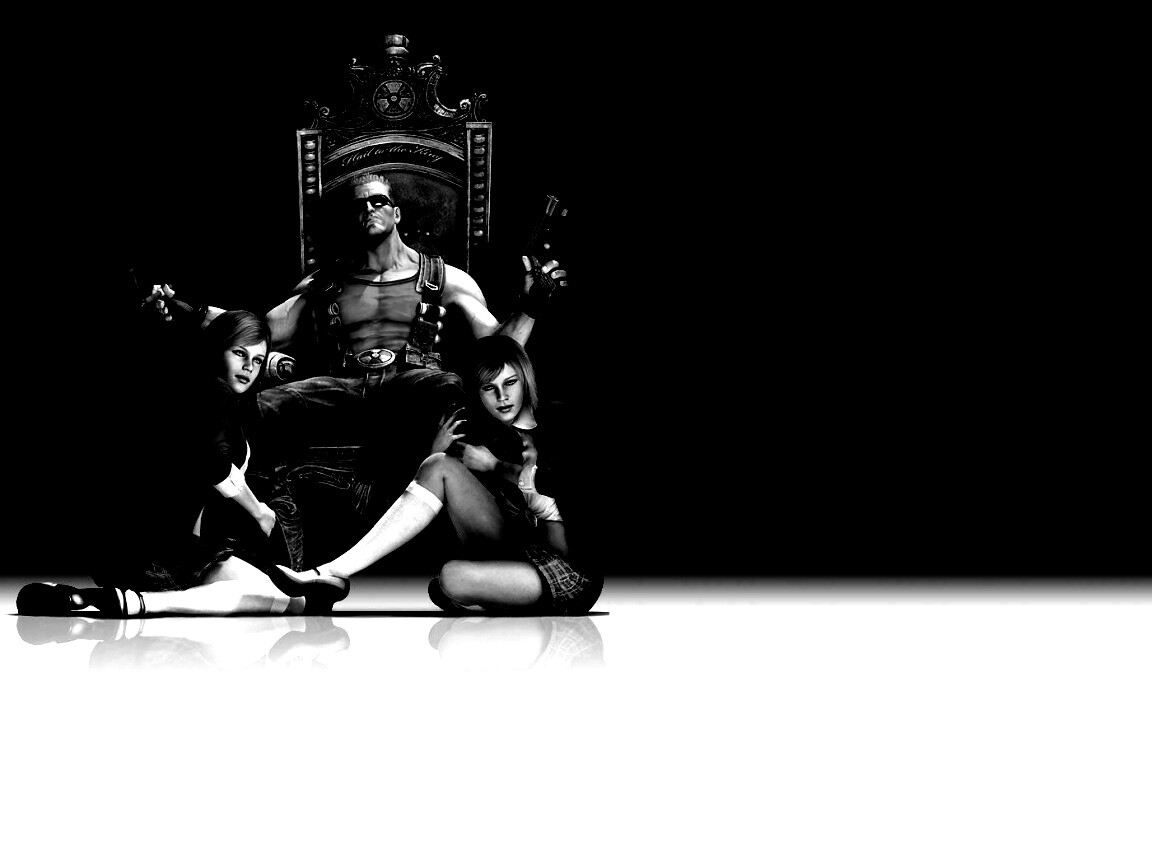 Duke Nukem на троне обои