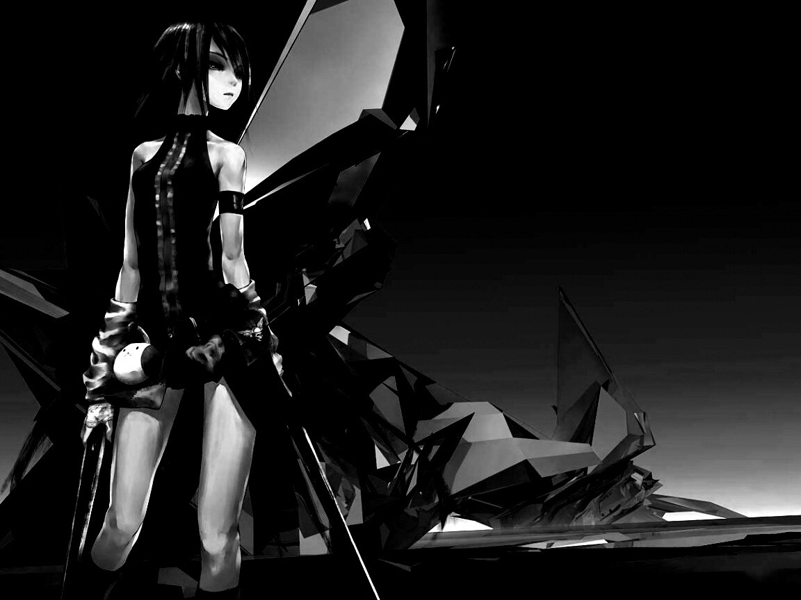 Девушка с двумя мечами обои