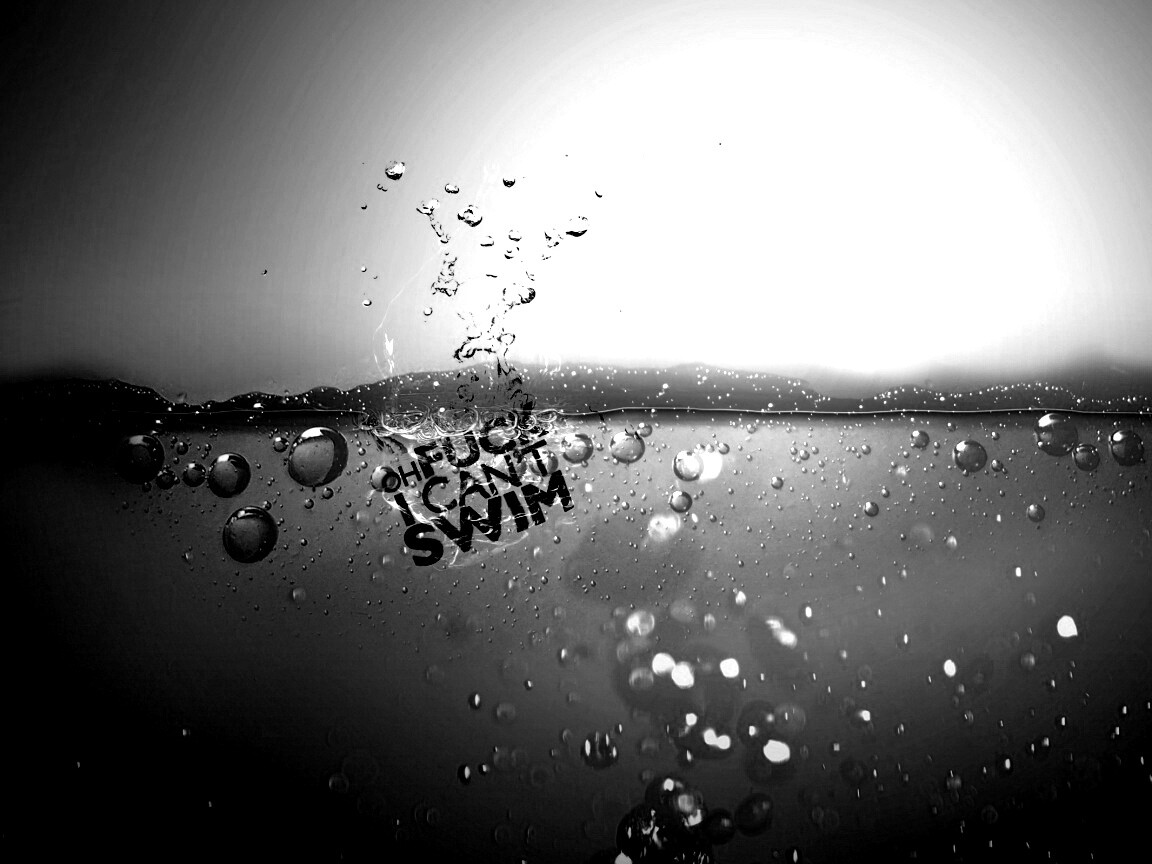 Oh fuck i cant swim обои