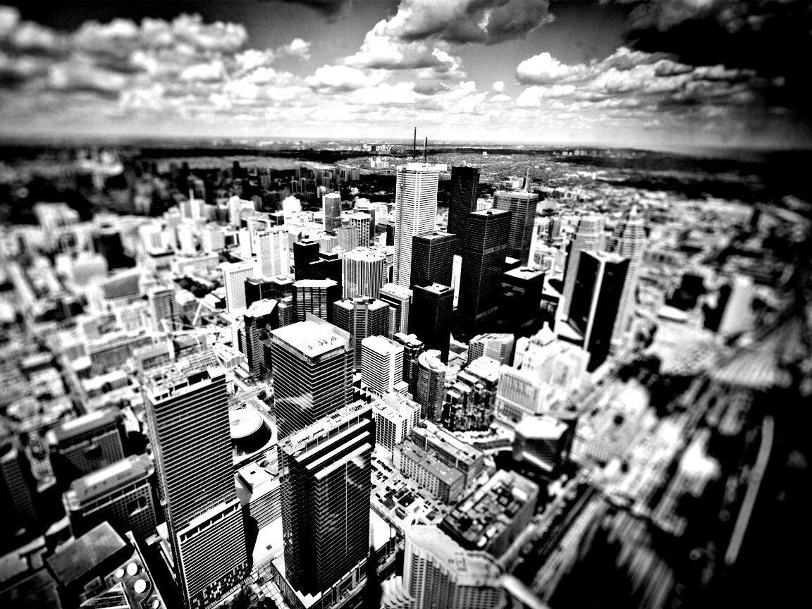 ЧБ фото города обои