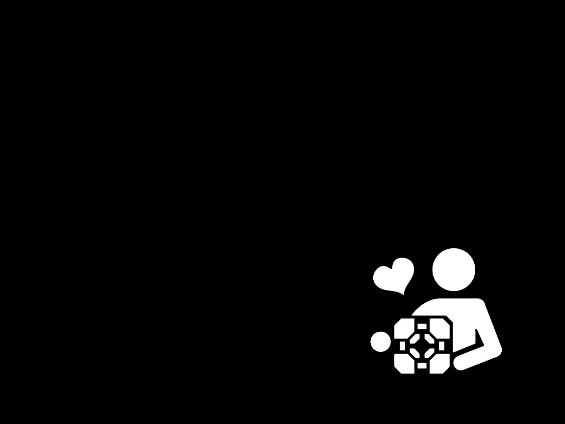 Ты и твой companion cube обои