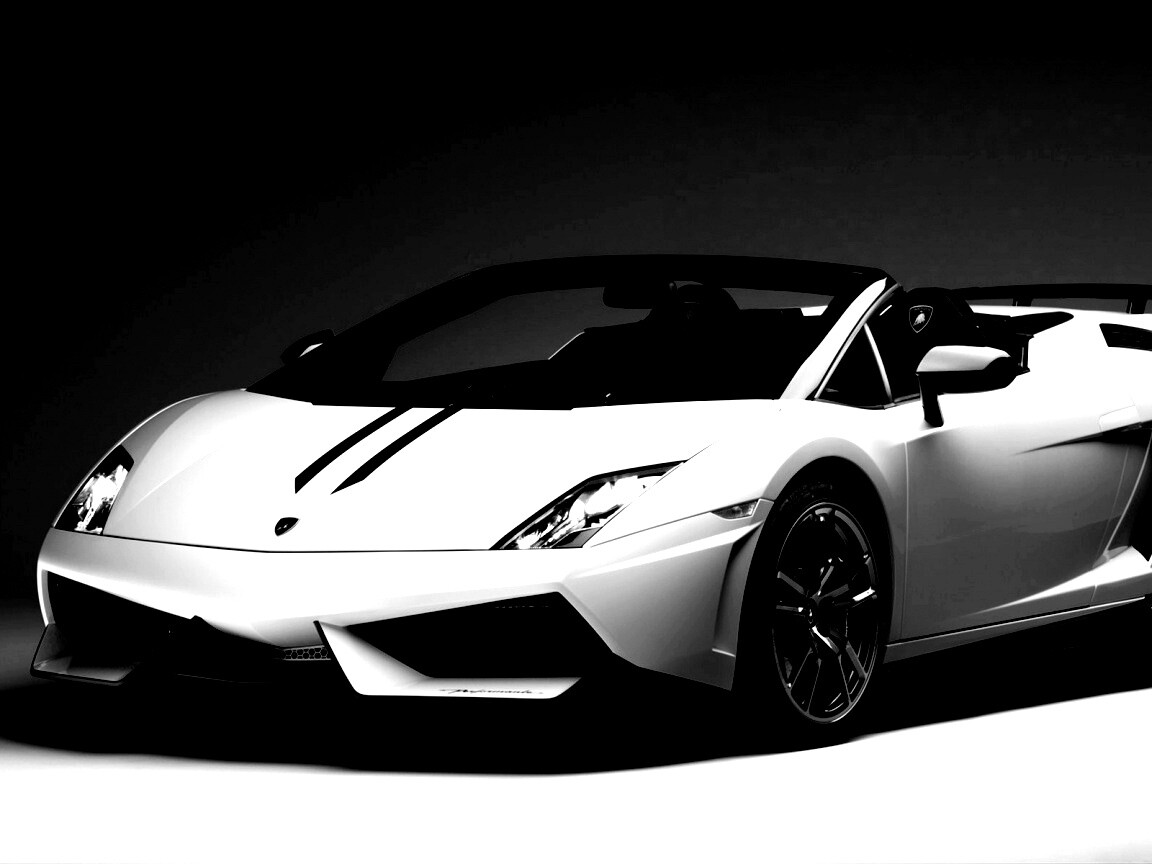 Белый Ламборджини Галлардо обои