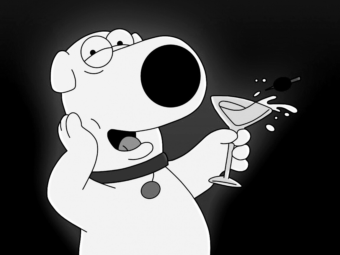 Браян с бокалом мартини обои