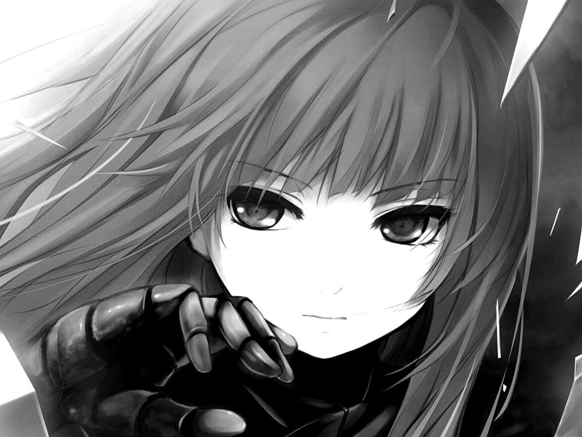 Аниме девушка с голубыми волосами обои