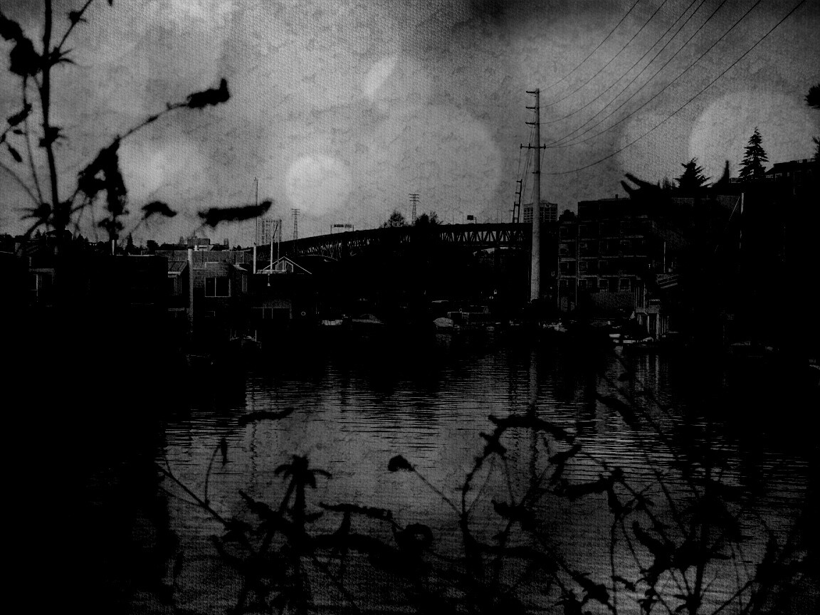 Городок на реке обои