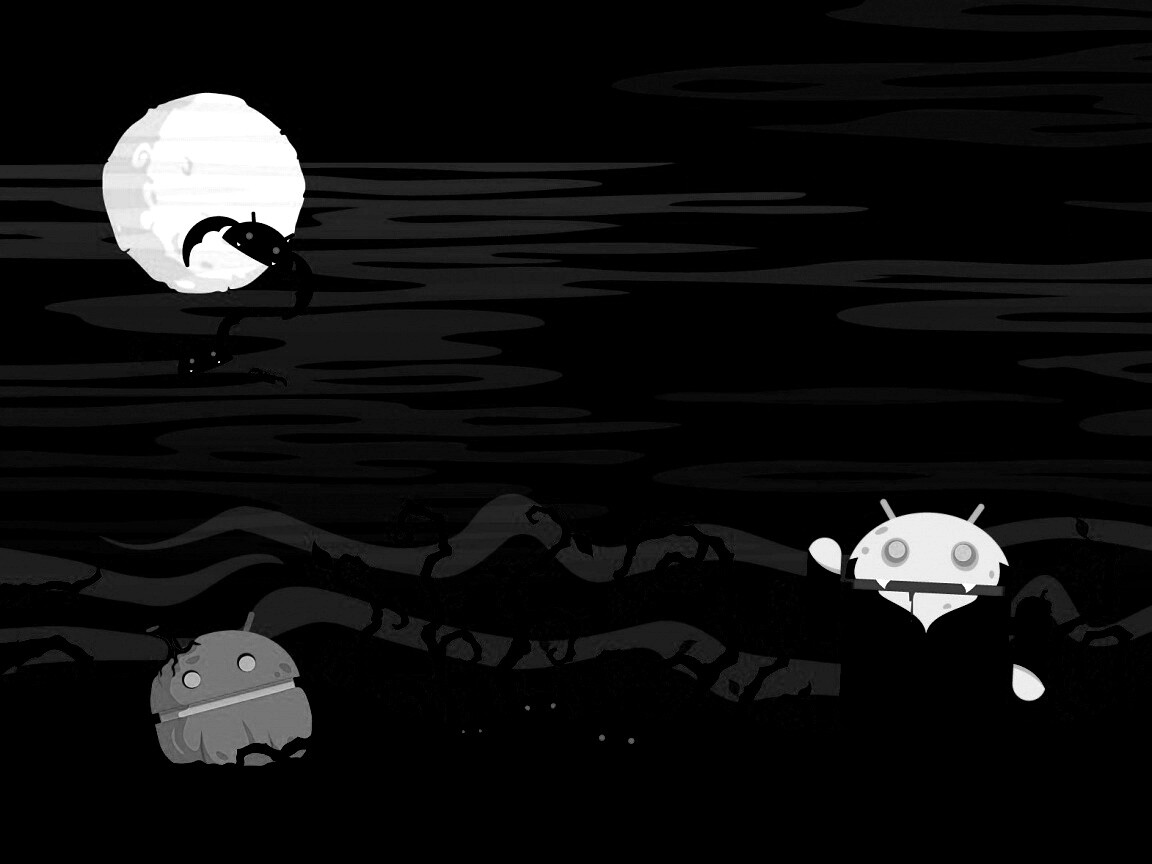 Хэллоуин в стиле Google Android обои