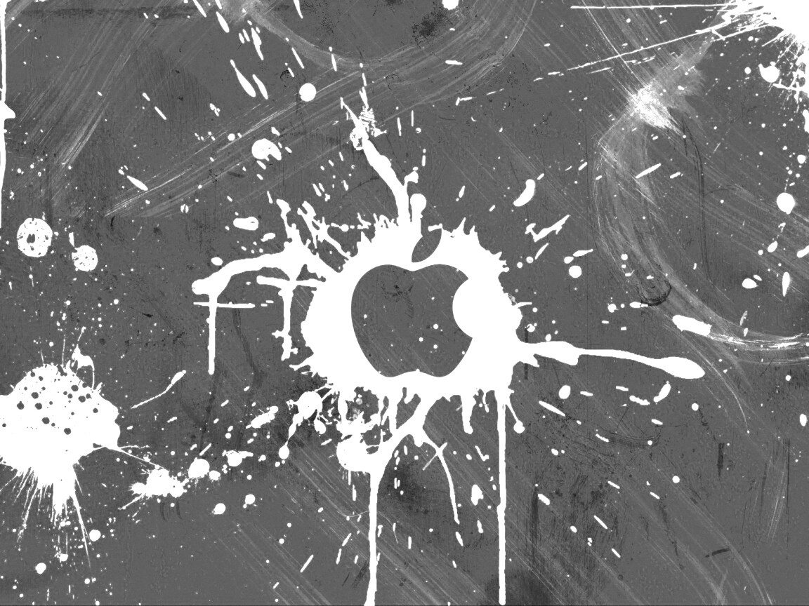 Яблоко в краске обои