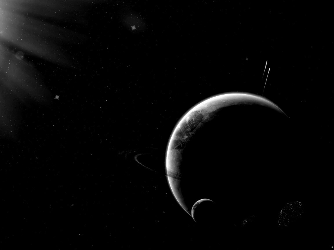 Пояс астероидов вблизи планеты обои