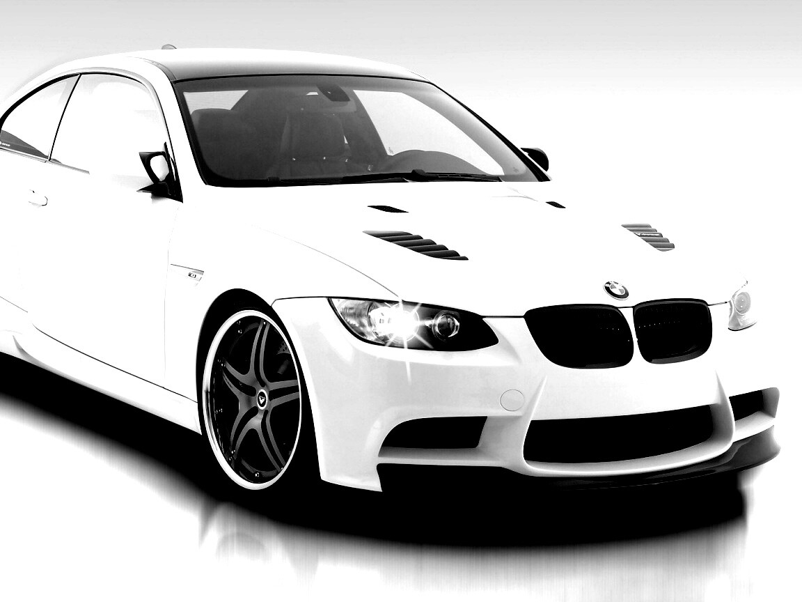 Белый БМВ обои