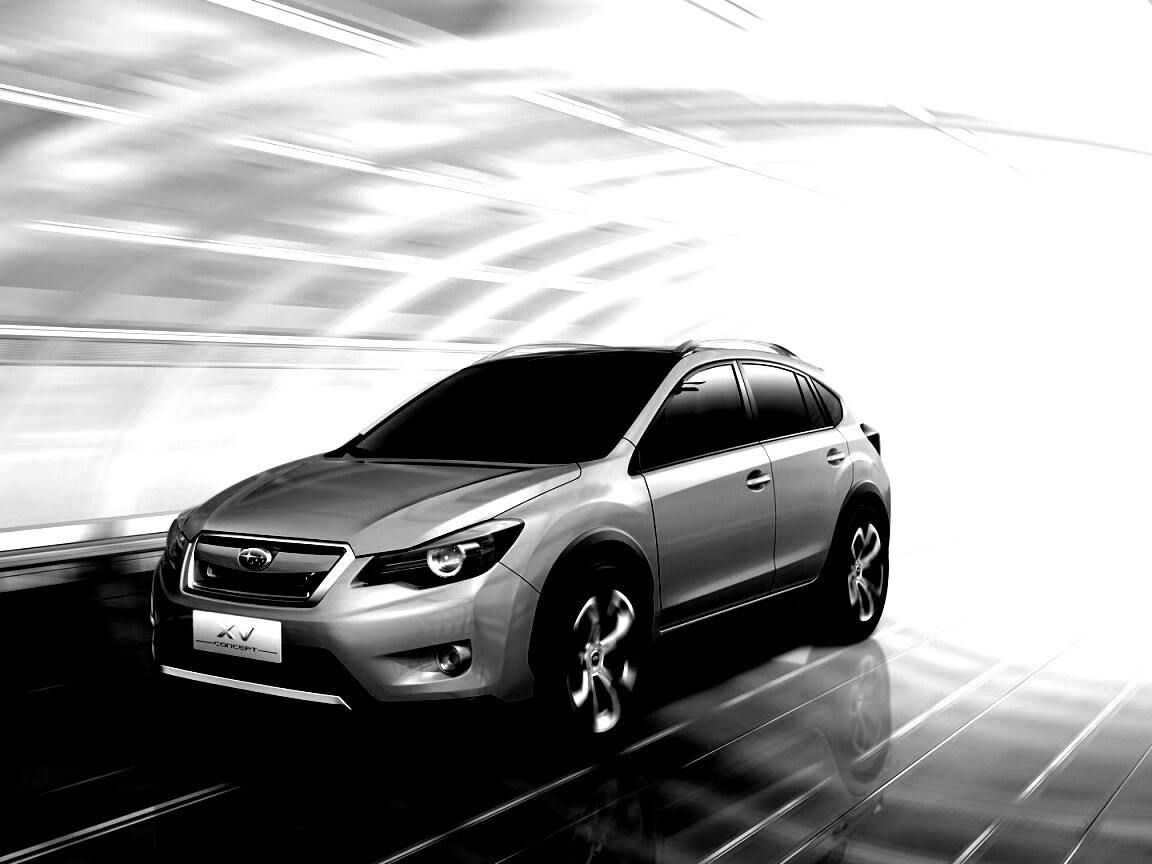 Субару в тоннеле обои