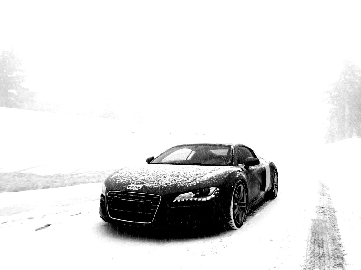 Audi R8 зимой обои