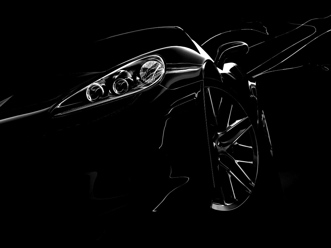 Чёрное авто обои