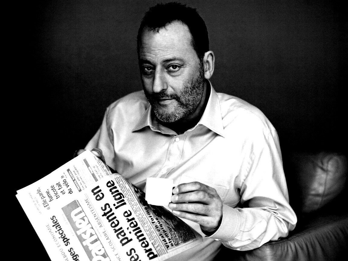 Жан рено пьет кофе обои