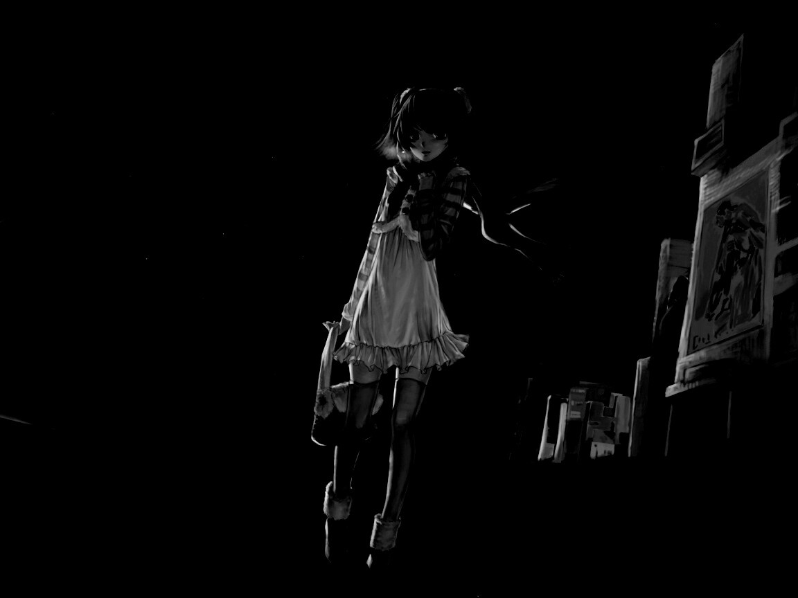 Девочка уходит из города обои