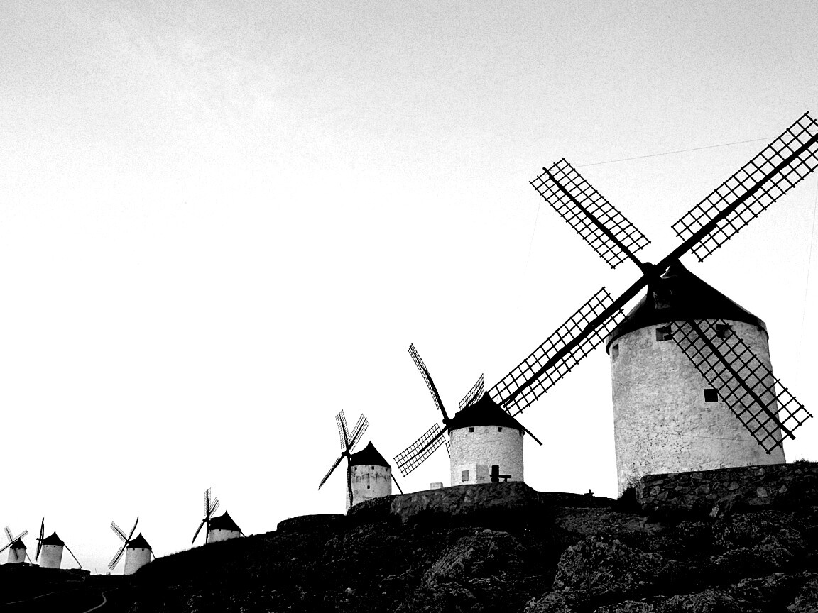 Пейзаж из ветряных мельниц обои