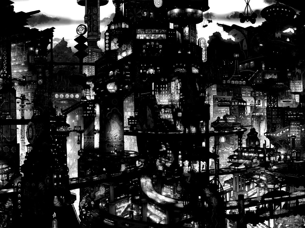 Город будущего обои