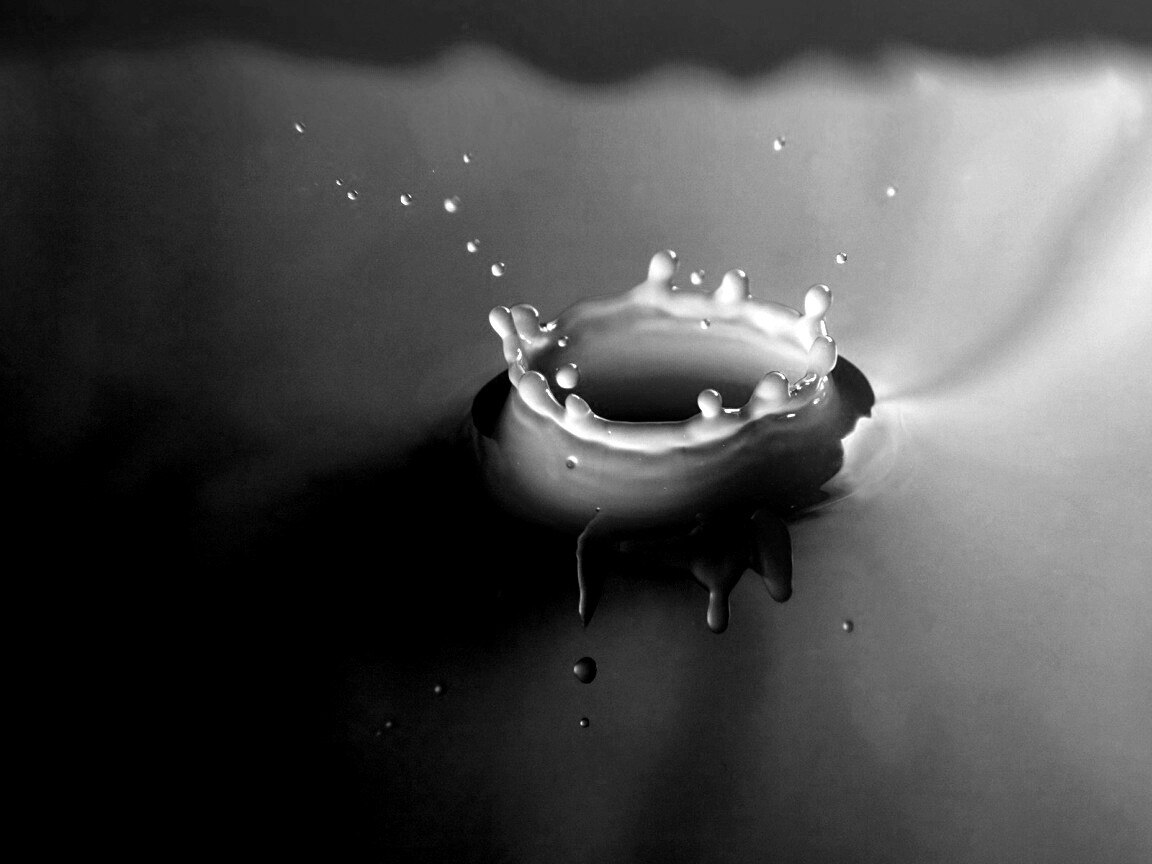 Синий всплеск воды обои