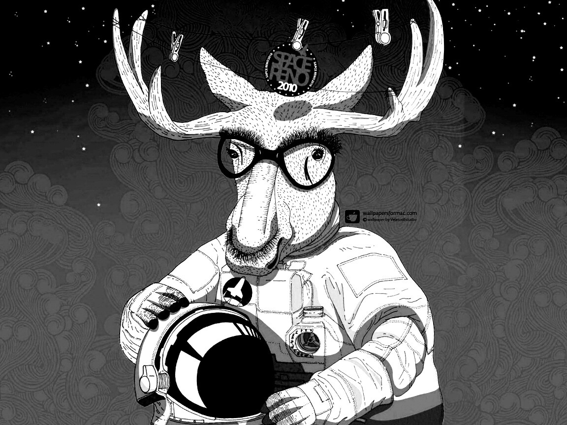 Лось в очках обои