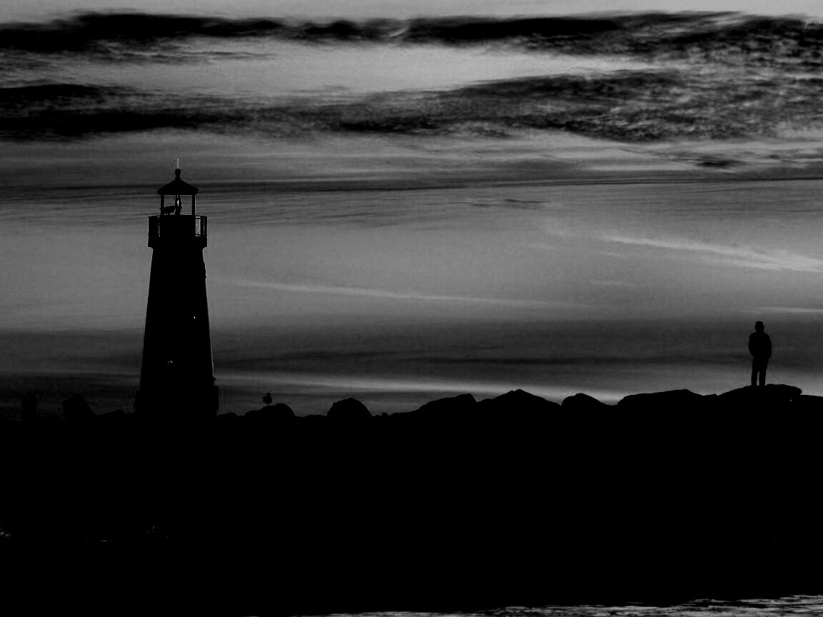 Вечерний маяк обои