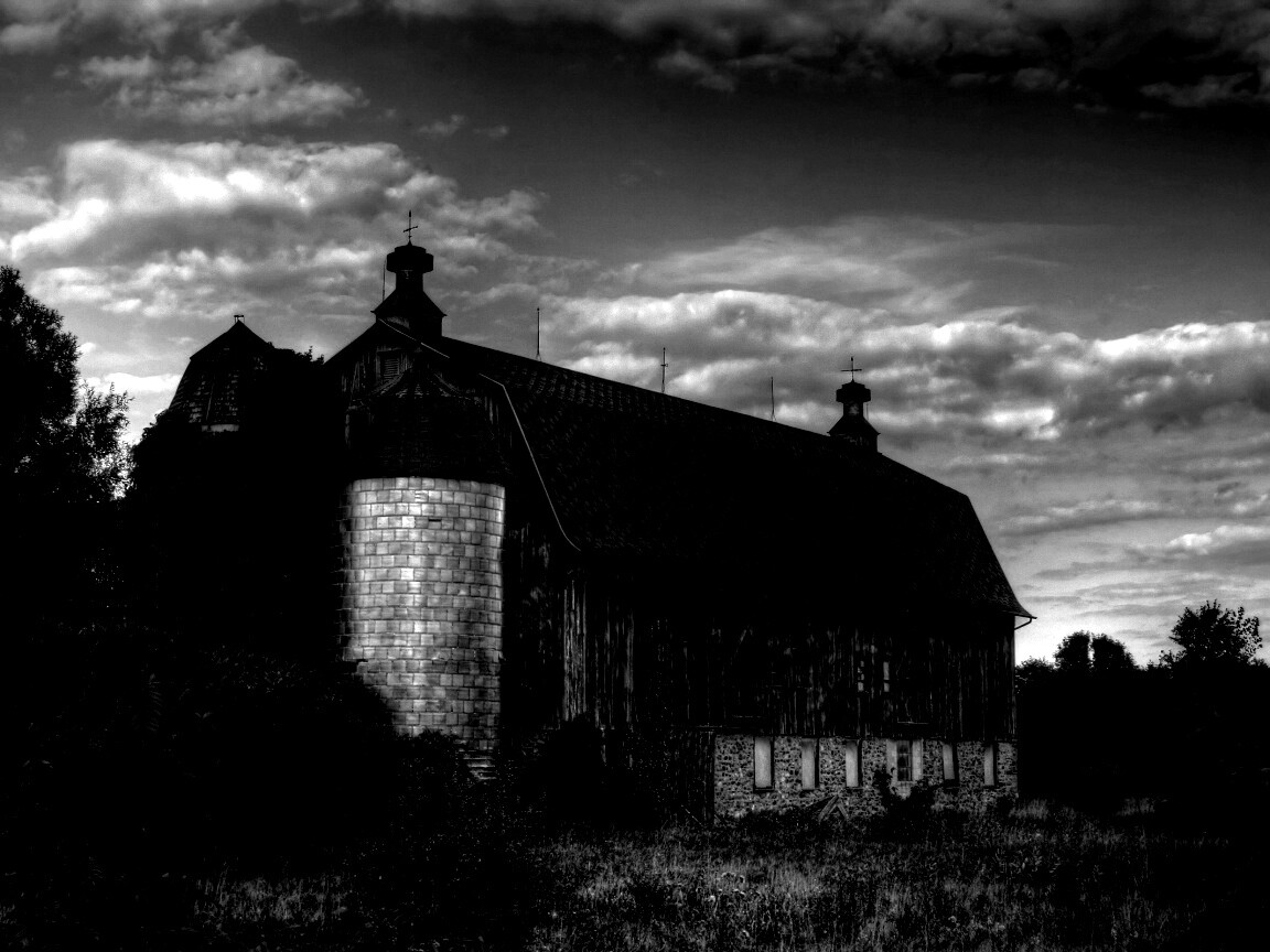 Старый красный амбар обои