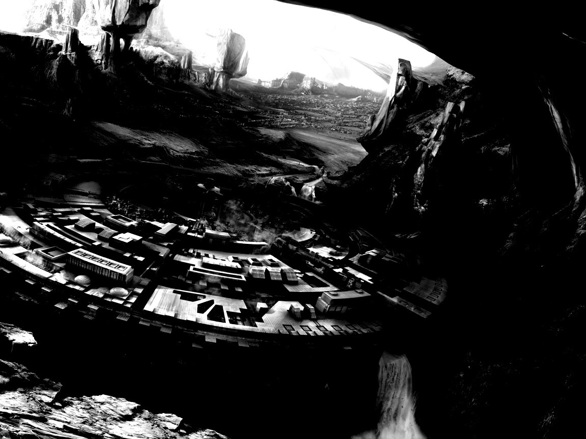 Город в скалах обои