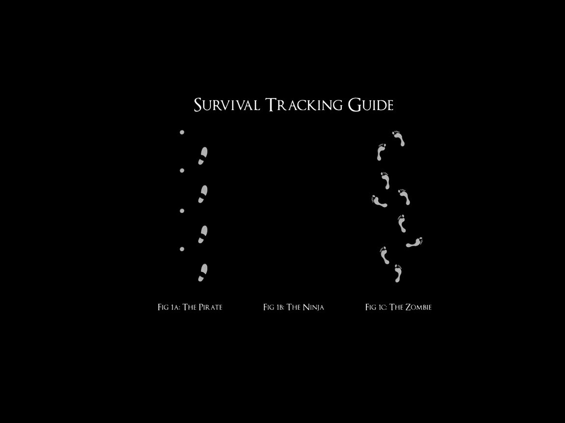 Следы: Пират, Ниндзя, Зомби обои