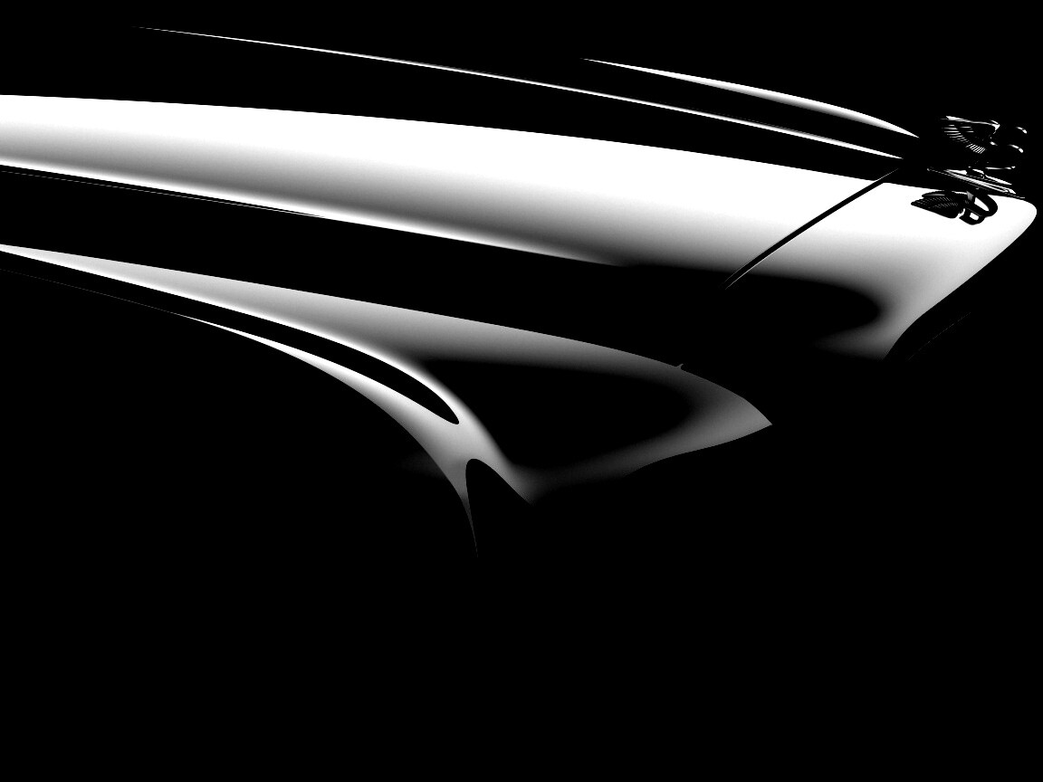 Капот чёрного авто обои