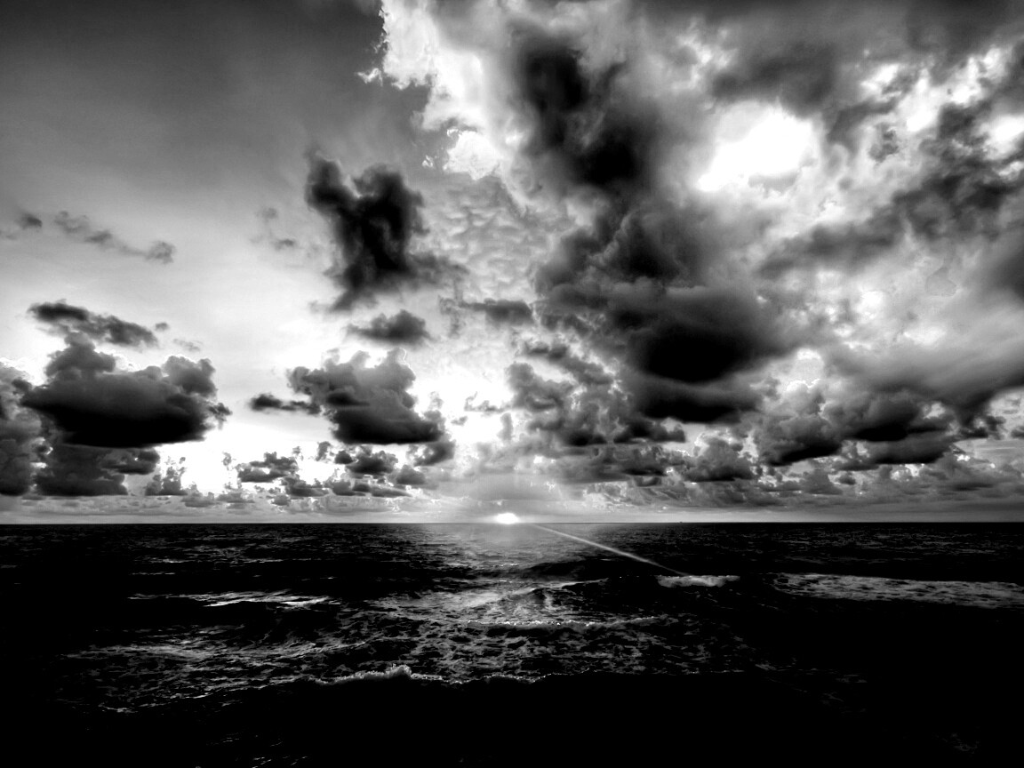 Закат на море обои