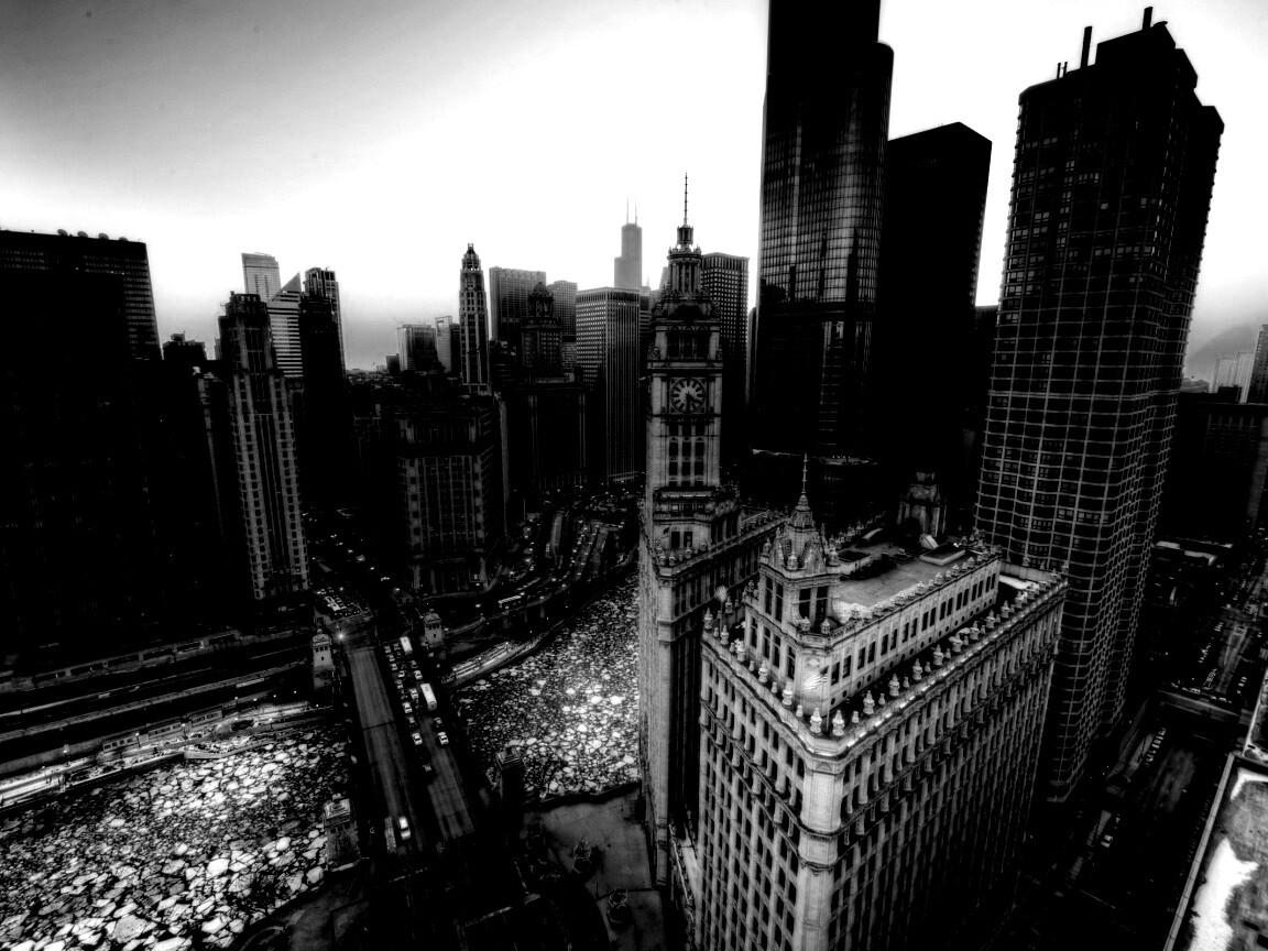 Вид на город обои