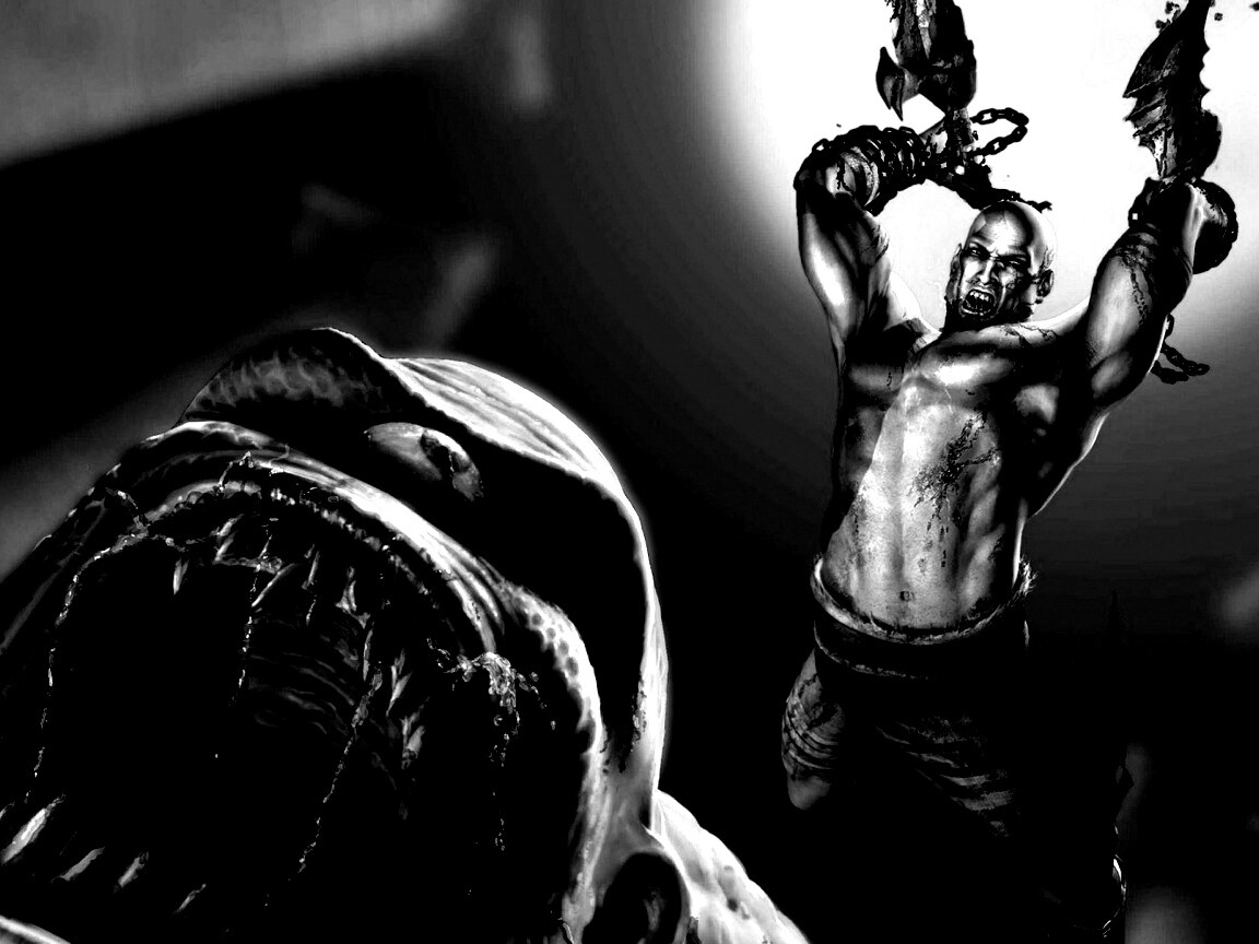 Кратос против монстра обои