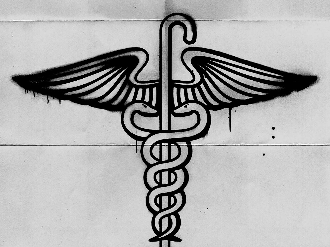 Змеи на трости — граффити обои