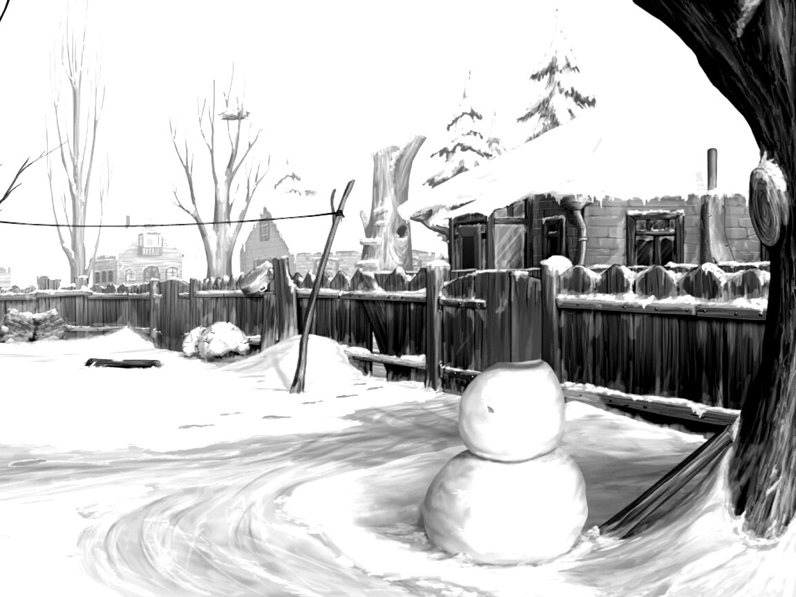 Снеговик обои