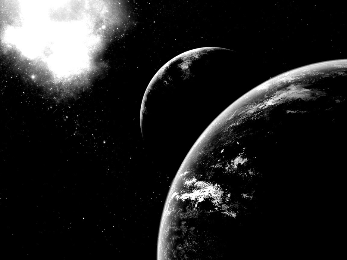 Две планеты в космосе обои