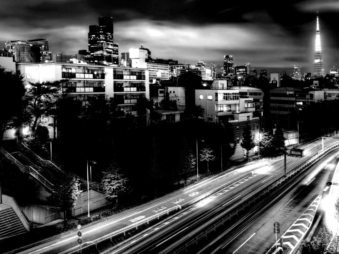 Светящийся город обои