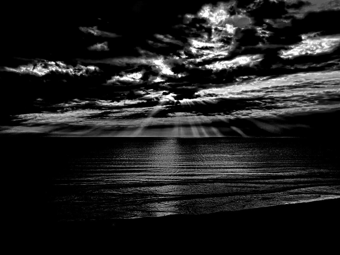 Красивый закатный берег обои