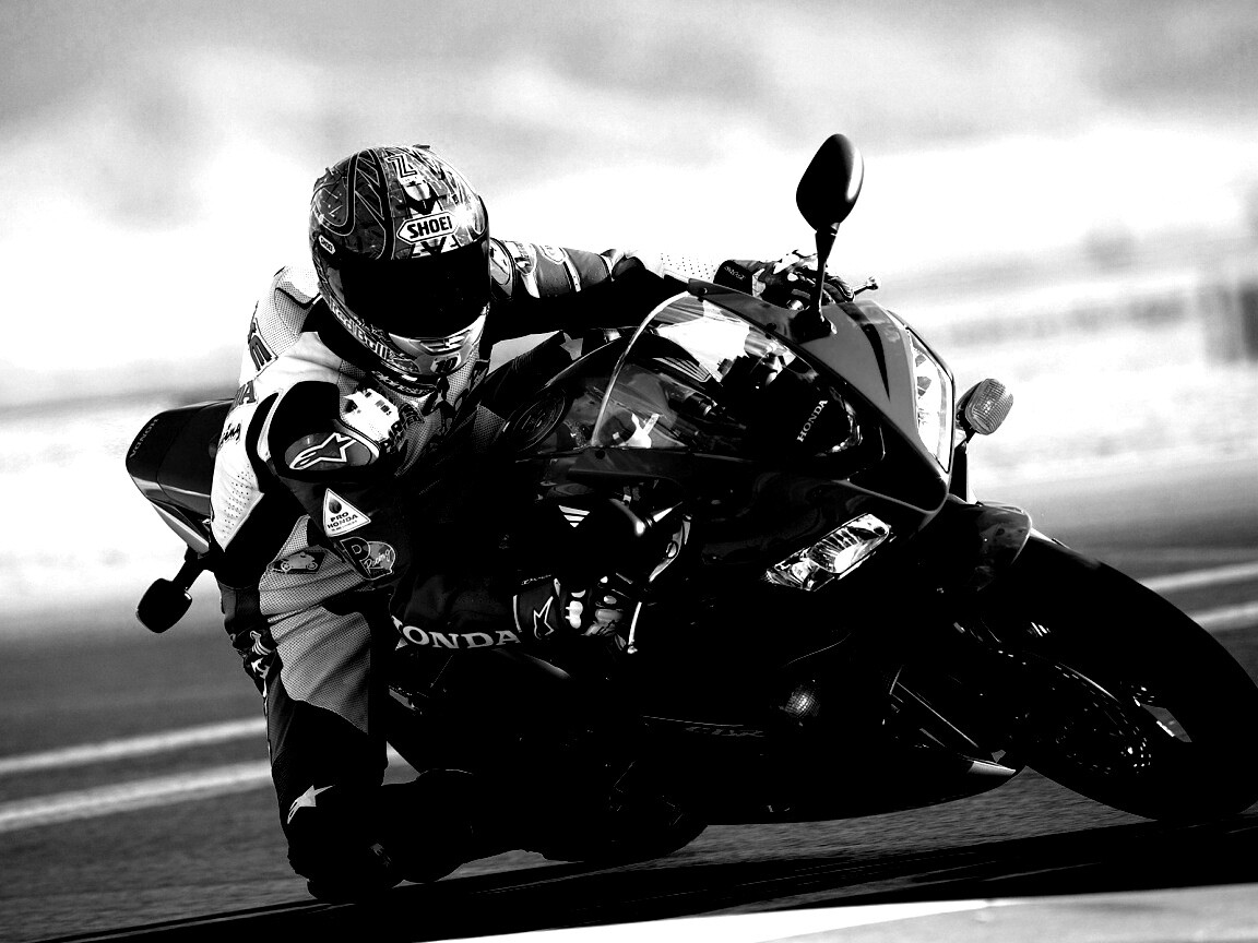 Мотоциклист на Хонде обои