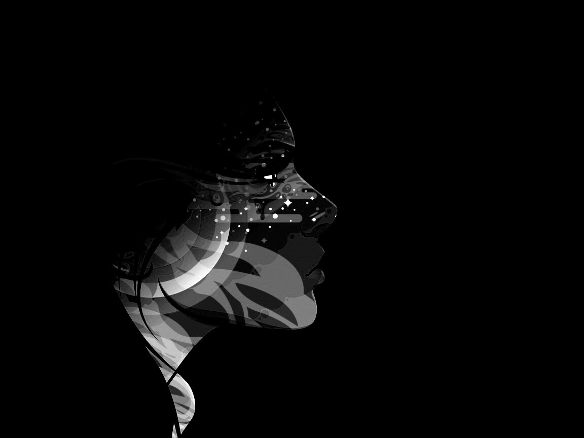 Профиль девушки обои