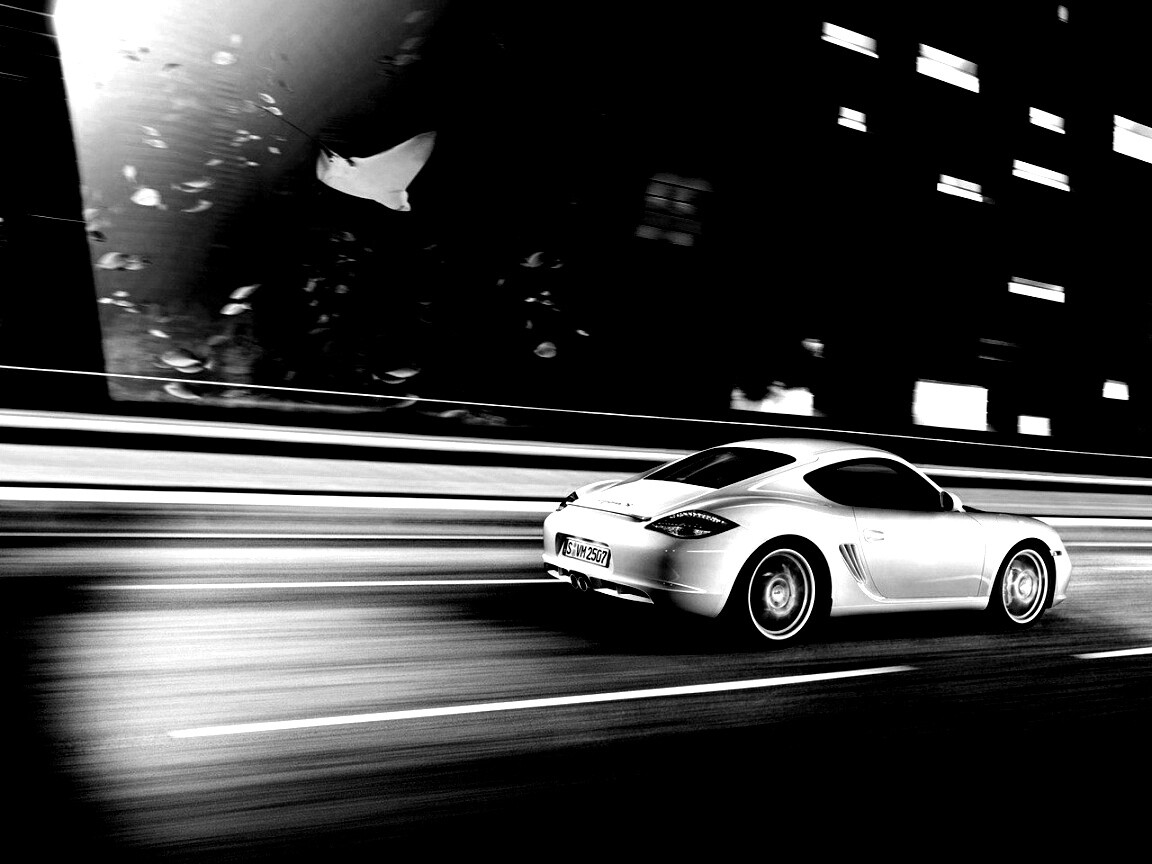 Porsche на трассе обои