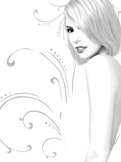 Нарисованная блондинка обои