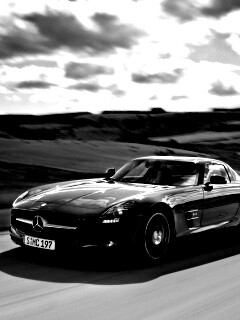 Красный спортивный мерседес обои