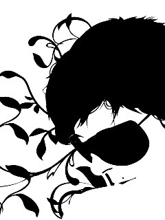 Парень на фоне узора обои