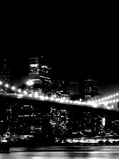 Вид на ночной Нью-Йорк обои