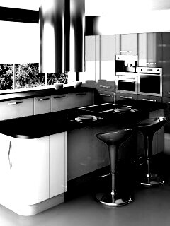 Кухня, рендер обои