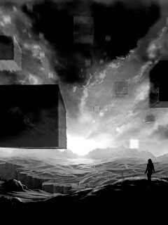 Кубы в небе обои