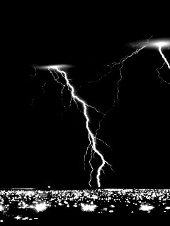 Гроза над городом обои