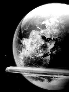 Метеорит пролетает мимо Земли обои