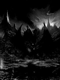 Дракон в лаве обои