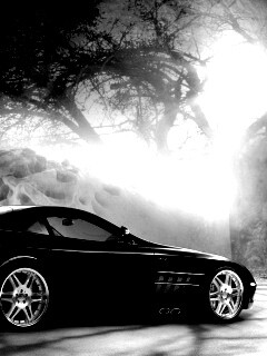 Черный спорткар Мерседес обои