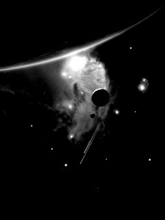 Комета пролетает мимо планеты обои