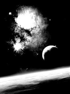 Черный космический туман обои